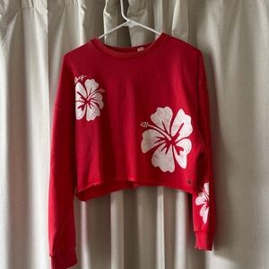 Roxy hibiscus crop top longsleeve